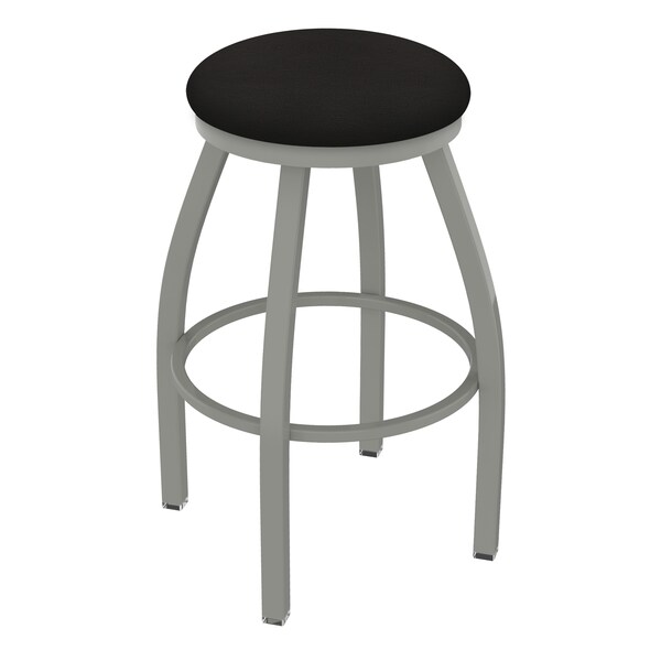 36" Swivel X-Tall Bar Stool, Nickel Finish, Canter Espresso Seat